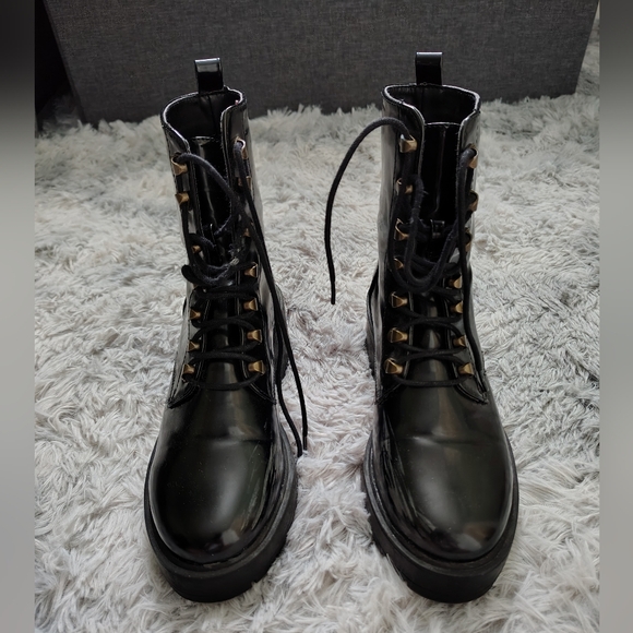 Forever 21 Women's Size 6 Black Combat boots - Picture 13 of 15